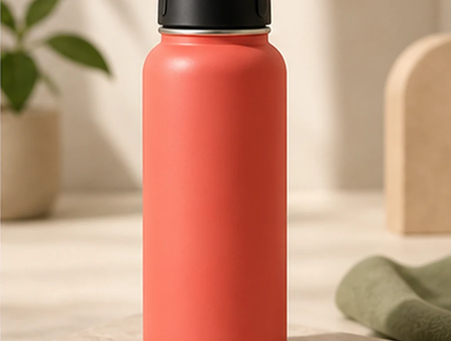 Editorial illustration representing Hydro Flask 32 oz Wide Mouth with Flex Straw Cap